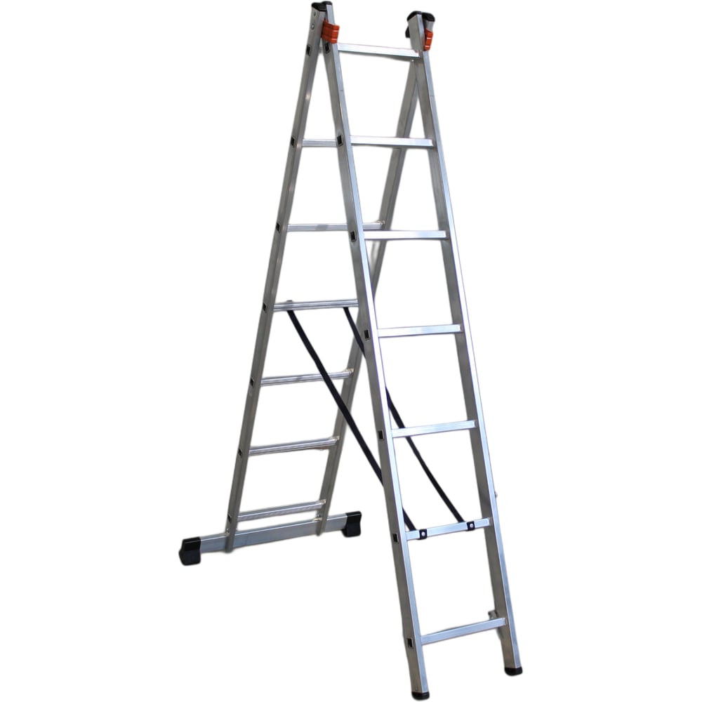 Изображение товара Алюминиевая двухсекционная лестница ООО РИЗ LAD2X7 профессиональная