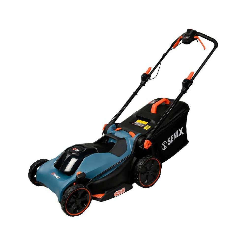 Изображение товара Самоходная аккумуляторная газонокосилка SENIX 2X2 40В 43 см без АКБ и ЗУ