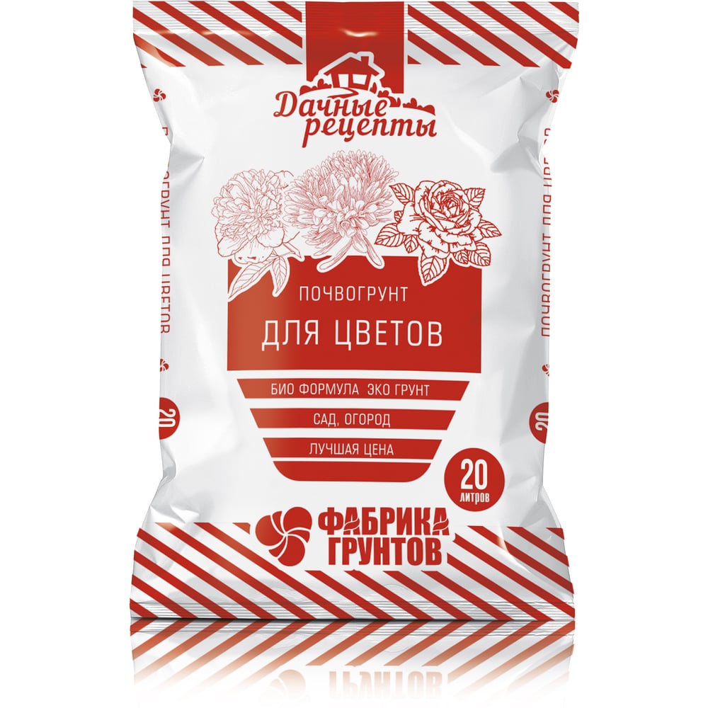 Изображение товара Почвогрунт для цветов 20 л Дачные рецепты 6654 универсальный питательный грунт