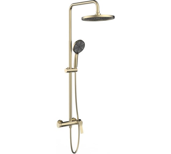 Изображение товара Душевая стойка VINCEA Arco с изливом, брашированное золото VSFS-4AR1BG