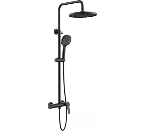 Изображение товара Душевая стойка VINCEA Arco с изливом, черный матовый VSFS-4AR1MB