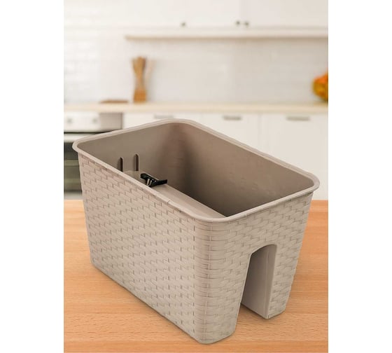 Изображение товара Горшок цветочный Prosperplast Ratolla Square 400 навесной, мокка DRLB400-7529U