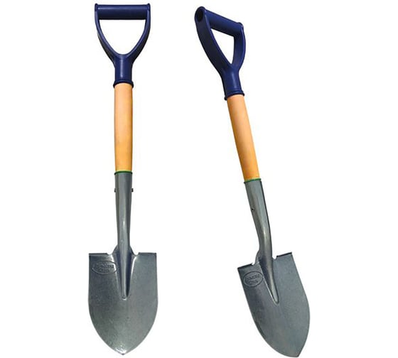 Изображение товара Лопата ГОРЫНЫЧ РЕЛЬСОВАЯ СТАЛЬ RUSСАД автомобильная штыковая V-ручка 10868