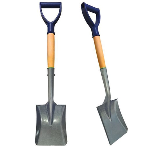 Изображение товара Лопата ГОРЫНЫЧ РЕЛЬСОВАЯ СТАЛЬRUSСАД автомобильная совковая V-ручка 11750