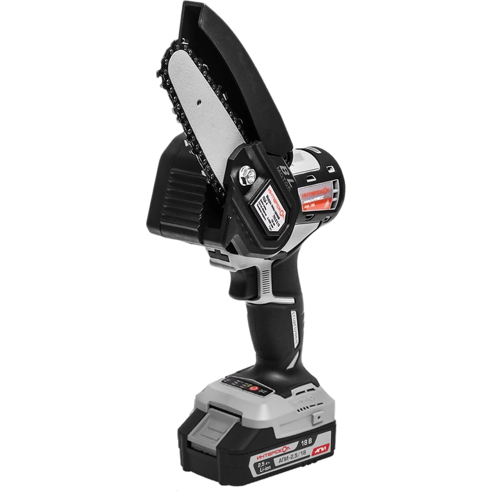 Изображение товара Аккумуляторная цепная пила Интерскол ПЦА-4/18ВМ 18В 10 дюймов бесщеточный двигатель