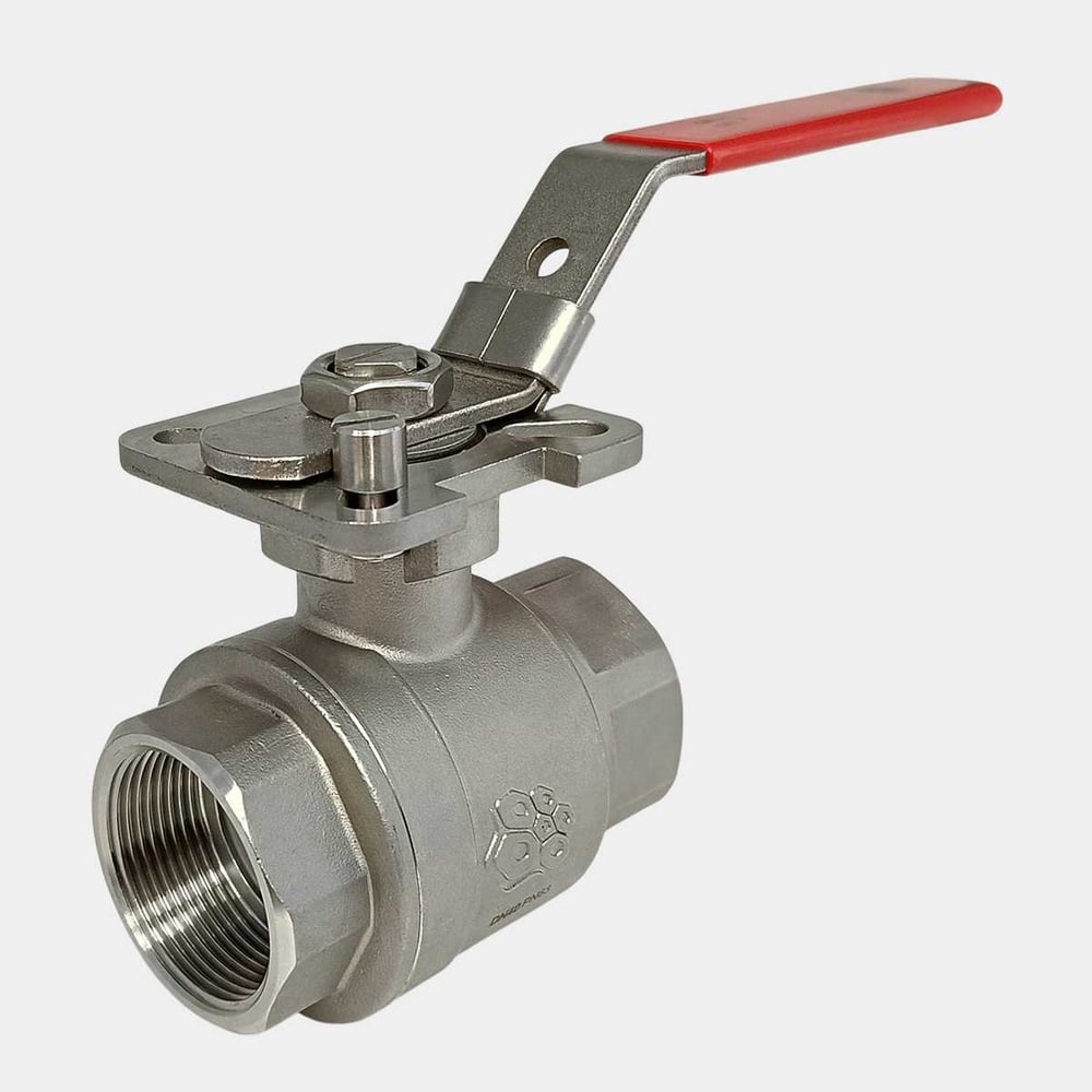 Изображение товара Кран шаровой РАШВОРК 7015-040-63-BV-Rw для газа и воды 40 мм нержавеющая сталь