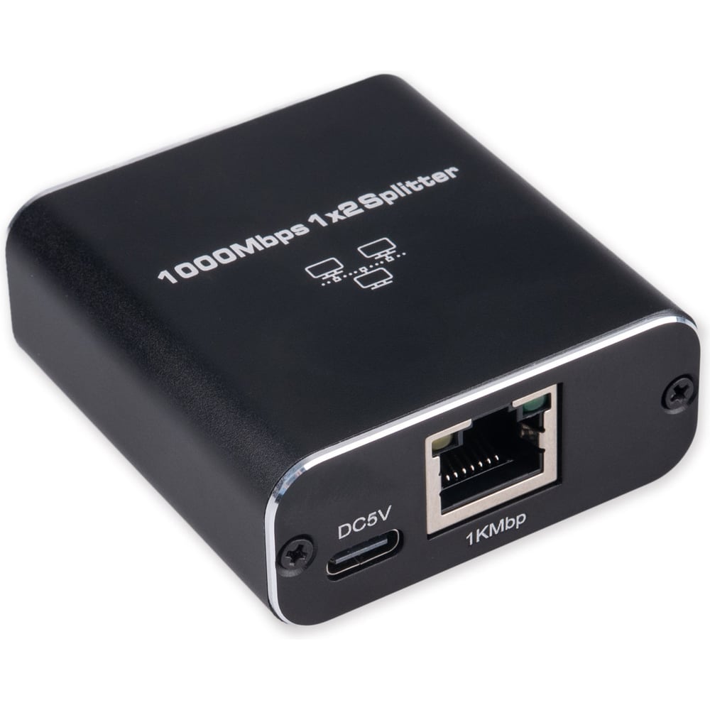 Изображение товара Сплиттер-разветвитель с питанием Cablexpert 1 порт RJ45 на 2 порта RJ45 100/1000Mbps