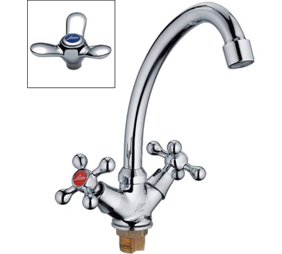 Изображение товара Двухвентильный смеситель для кухни Ledeme L5912