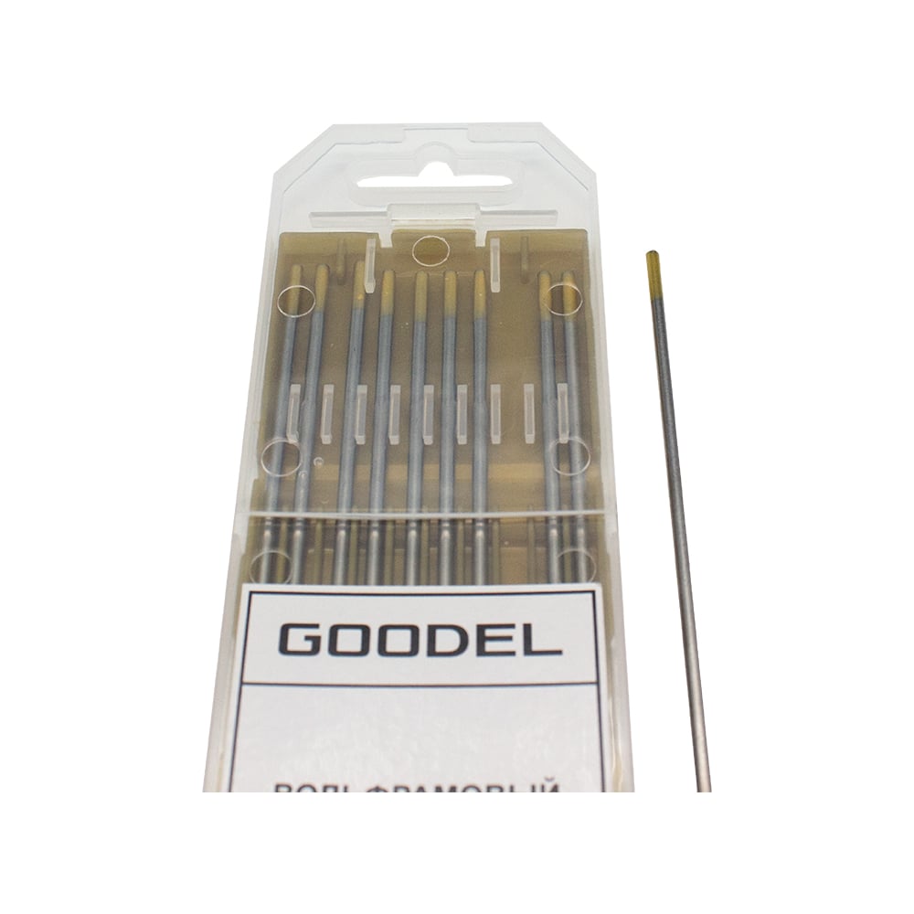Изображение товара Электроды вольфрамовые GOODEL WL-15 1.6х175, 10 шт золотистые