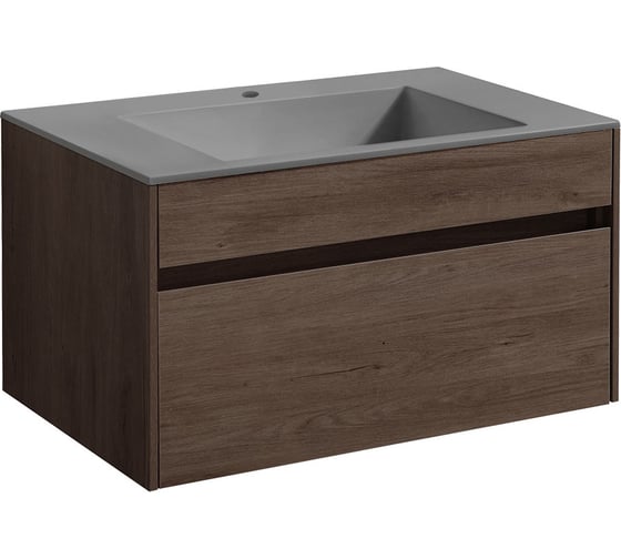 Изображение товара База под раковину VINCEA Chiara 800 подвесная, 1 выкатной ящик soft-close, R.Oak VMC-2C800RO