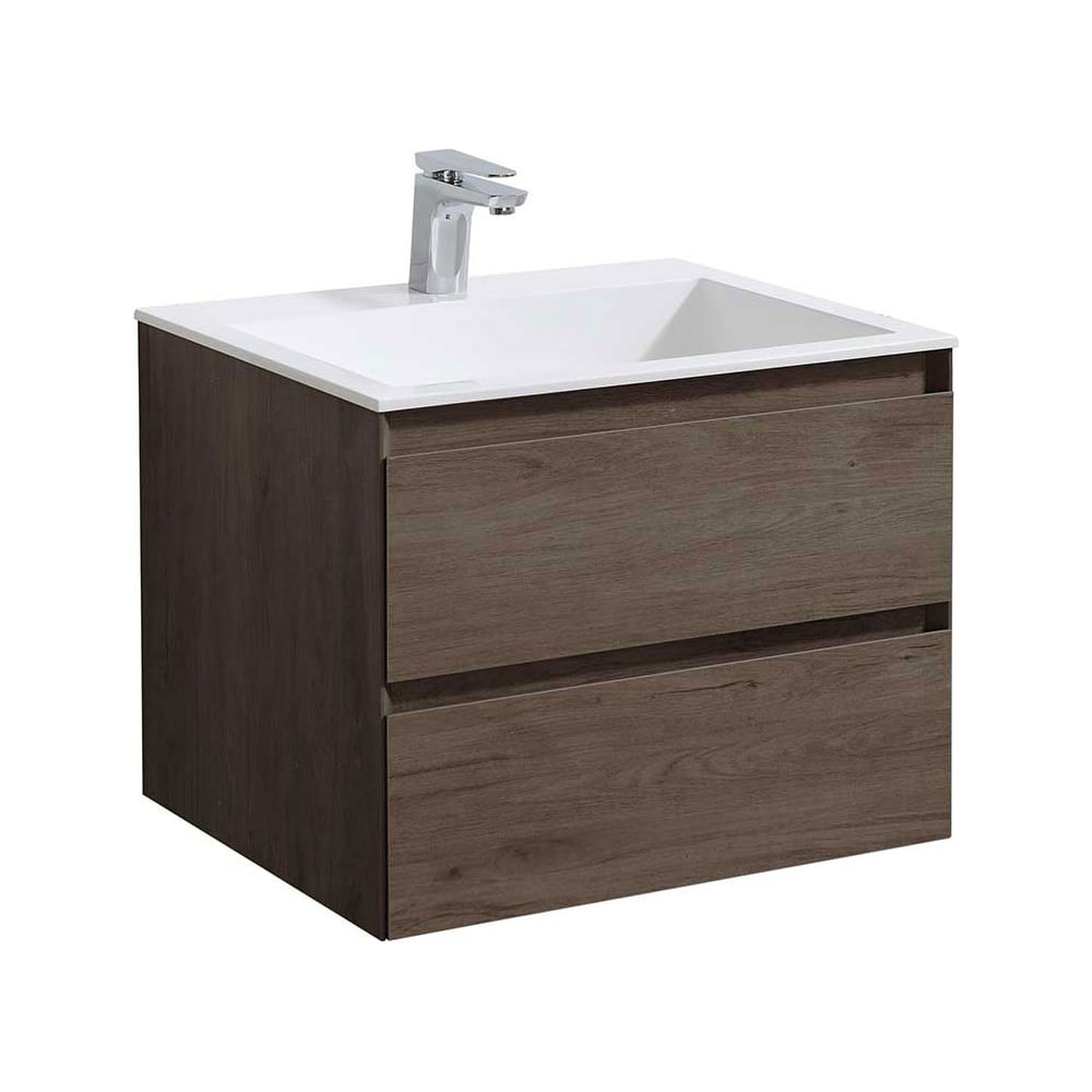 Изображение товара Подвесная база под раковину VINCEA Luka 600 с двумя ящиками и soft-close