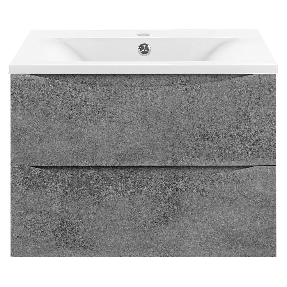 Изображение товара База под раковину VINCEA Mia 600 подвесная с 2 ящиками мягкое закрытие серый