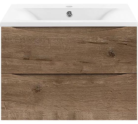 Изображение товара База под раковину VINCEA Mia 600 подвесная, 2 выкатных ящика soft close, V.Oak VMC-2MA600VO