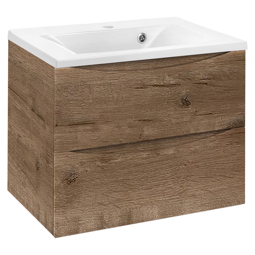 Изображение товара База под раковину VINCEA Mia 650 подвесная 2 ящика soft close V.Oak VMC-2MA650VO