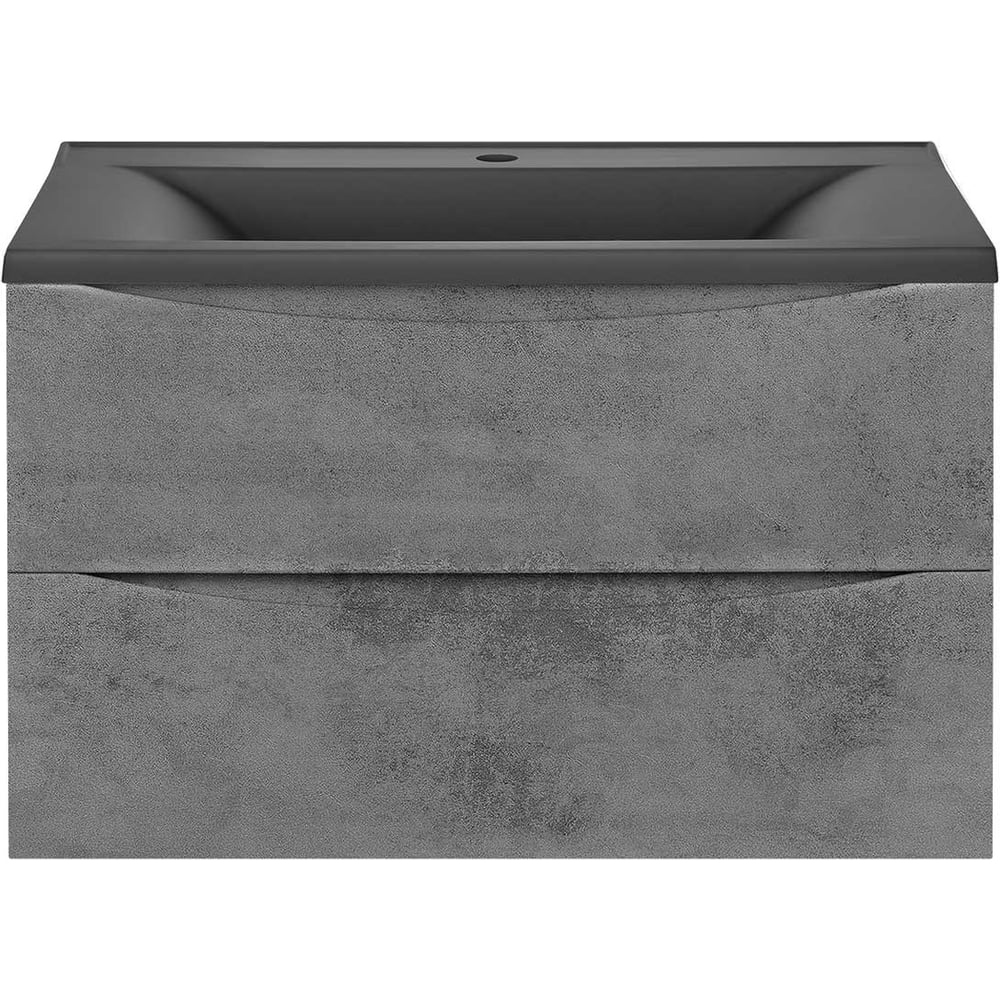 Изображение товара База под раковину VINCEA Mia 750 подвесная, 2 выкатных ящика soft close, Beton VMC-2MA750BT