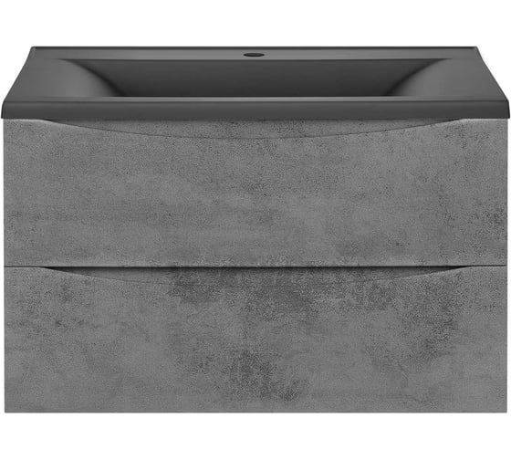 Изображение товара База под раковину VINCEA Mia 750 подвесная, 2 выкатных ящика soft close, Beton VMC-2MA750BT