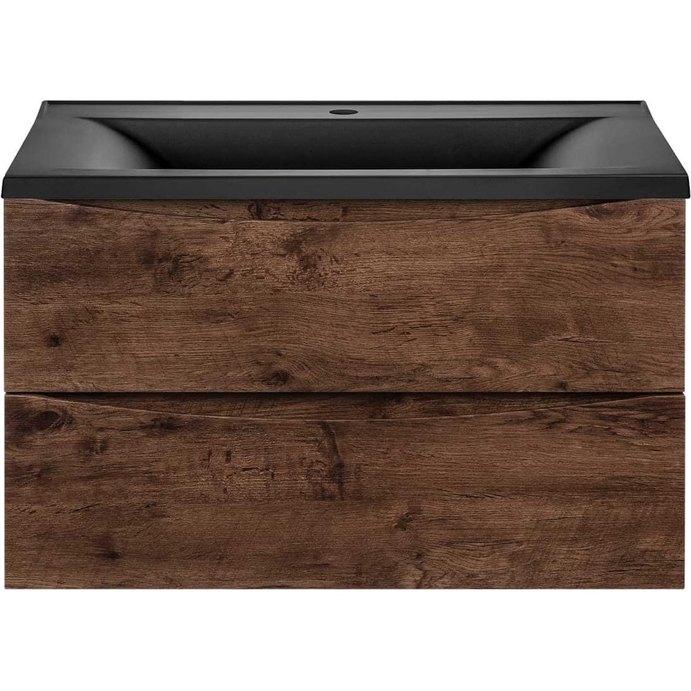 Изображение товара Подвесная база под раковину VINCEA Mia 800 2 ящика коричневая современная мебель