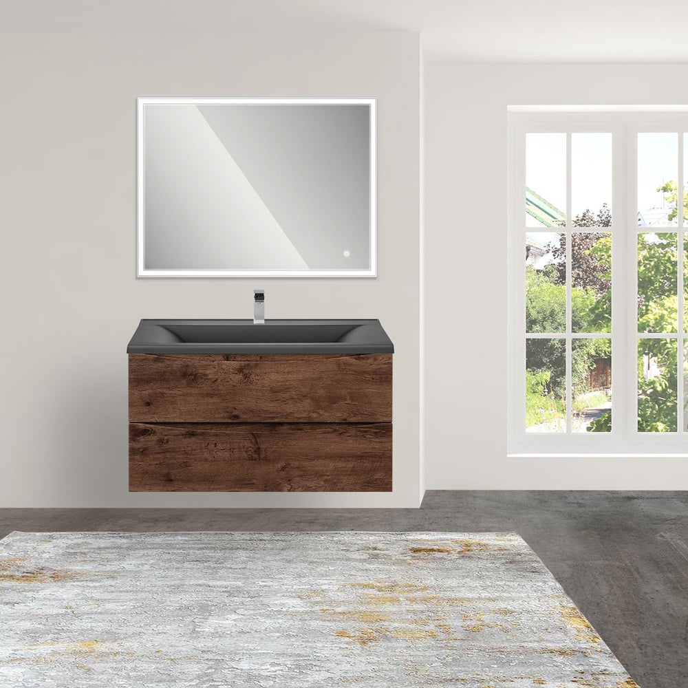 Изображение товара База под раковину VINCEA Mia 900 с 2 выкатными ящиками мягкое закрывание