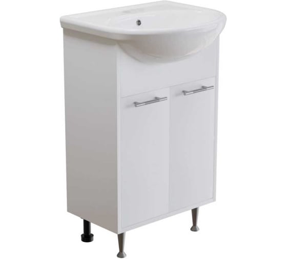 Изображение товара Тумба для ванной под раковину Уют-55 Rosa MIXLINE АлАн-55 белый, 2 створки, ЛДСП 557681