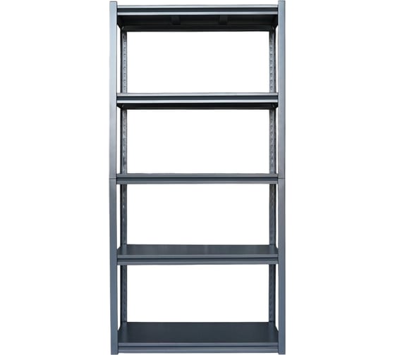 Изображение товара Стеллаж металлический безболтовой разборный Garnelle 1830x900x400 мм, 5 полок, нагрузка на полку 170 кг GR-JO2 RAL7024 (графит)