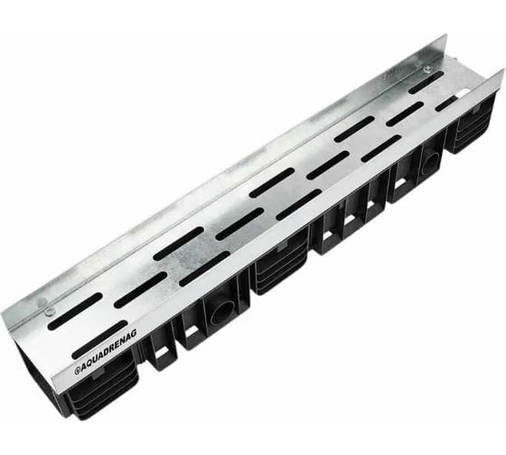 Изображение товара Лоток водоотводный пластиковый AQUADRENAG Aquadrenag ЛВП Classic Stone AQD-М DN100 H126 (комплект) Q10146126M