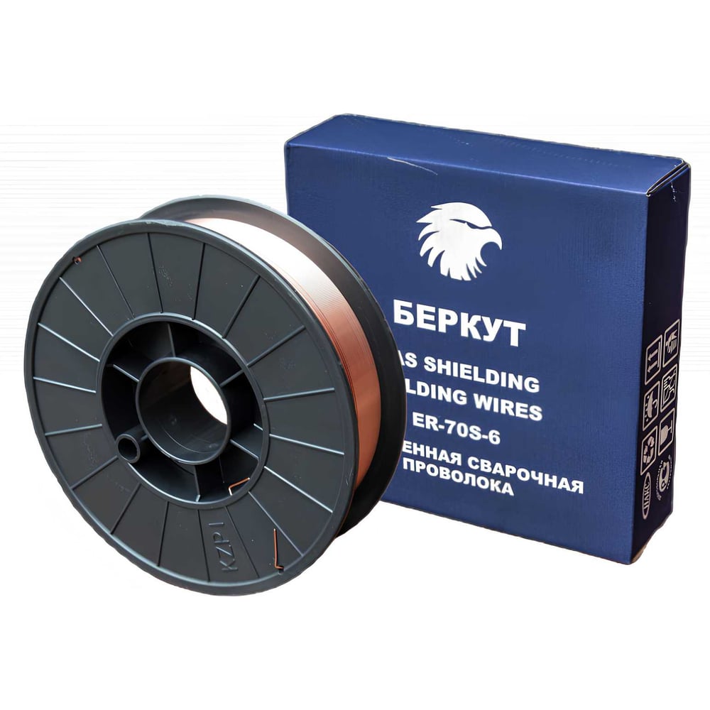 Изображение товара Проволока омедненная Беркут ER-70S-6 0.8мм 15кг для сварки газом