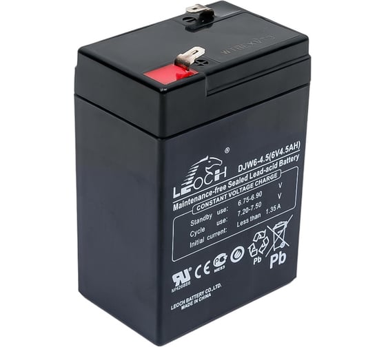 Изображение товара Аккумулятор для ИБП Leoch DJW6-4.5 6В, 4.5 Ач УТ-00001259