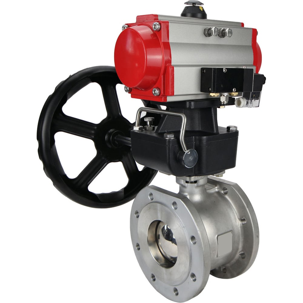 Изображение товара Шаровой кран DN.ru КШмФП 316 200 Ду80 Ру16 пневмопривод нержавеющая сталь Изображение товара Шаровой кран DN.ru КШмФП 316 200 Ду80 Ру16 пневмопривод нержавеющая сталь