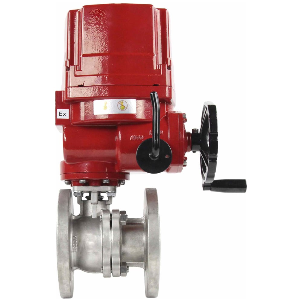 Изображение товара Шаровой кран DN80 Ду80 Ру16 c электроприводом EX-020 220В нержавеющая сталь