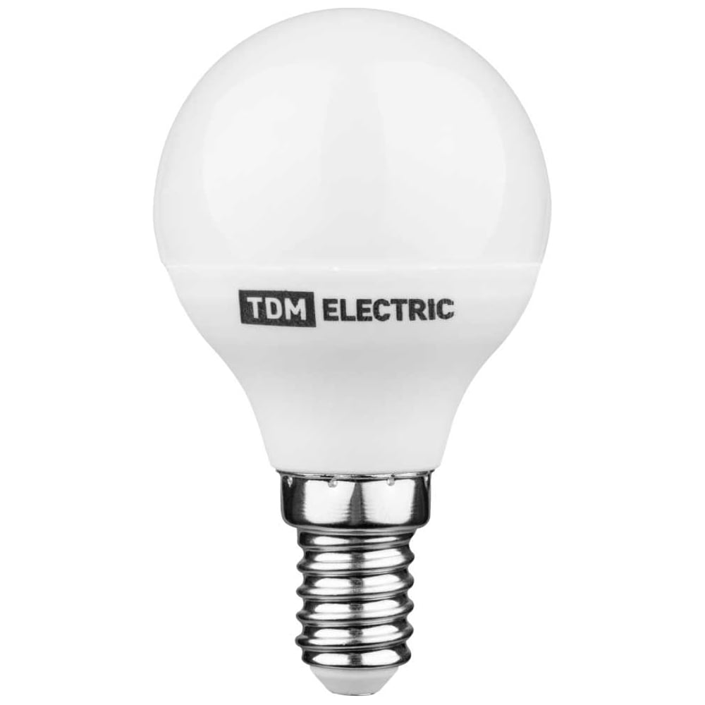 Изображение товара Светодиодная лампа TDM ELECTRIC FG45-6 Вт 230 В 4000 К E14 шар матированная