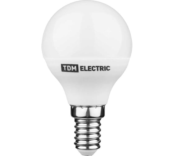 Изображение товара Светодиодная лампа TDM ELECTRIC FG45-6 Вт-230 В-3000 К–E14 "Лампа-ДИММЕР" SQ0340-0201