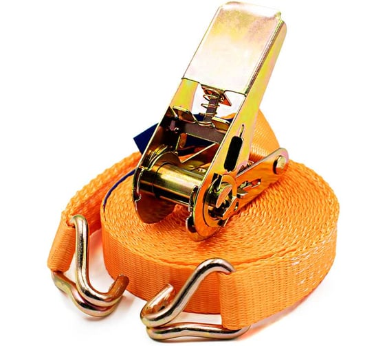 Изображение товара Стяжной ремень для крепления грузов с крюками ЖЕЛДОРУСЛУГИ 5 метров 1000 кг 31255-О