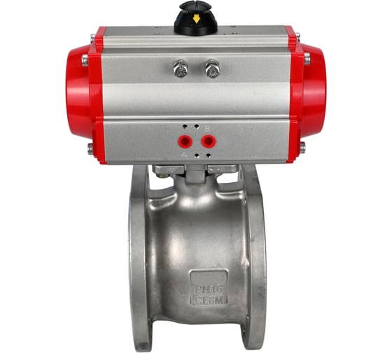 Изображение товара Шаровой кран DN.ru межфланцевый КШмФП.316.200 Ду100 Ру16, с пневмоприводом DA-105 D160-01663