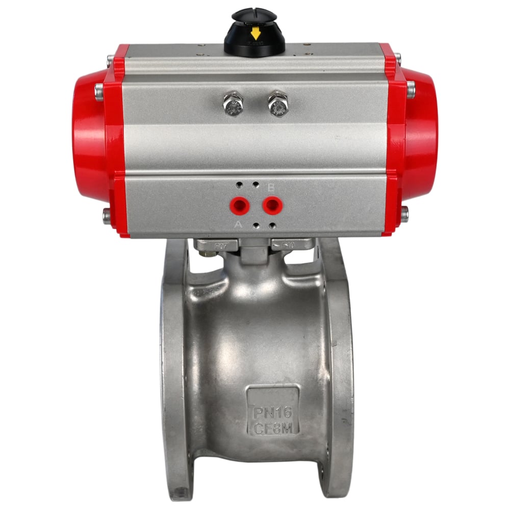 Изображение товара Шаровой кран DN.ru межфланцевый Ду80 Ру16 с пневмоприводом