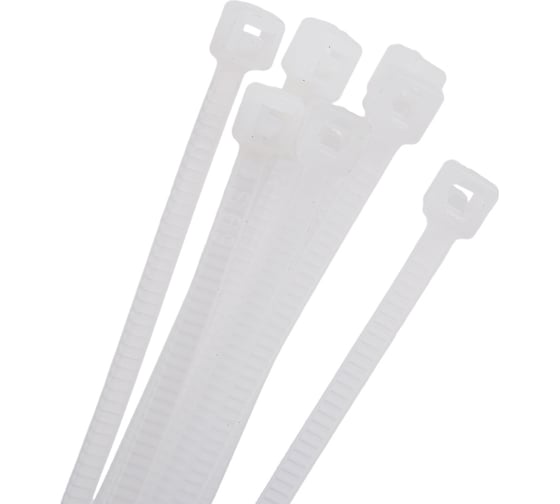 Изображение товара Нейлоновые стяжки Промрукав 2,5х100 мм, белый, 100 шт. PR08.2699