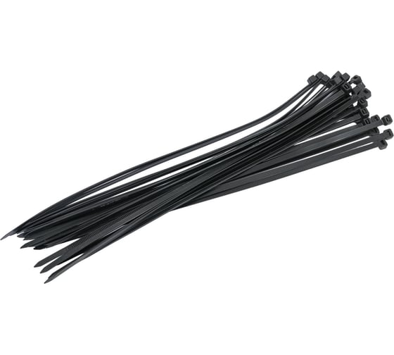 Изображение товара Нейлоновые стяжки Промрукав 4,8х300, черные, 100 шт. PR08.3077