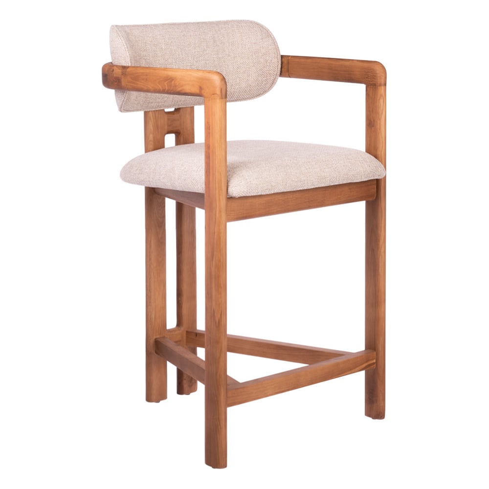 Изображение товара Полубарный стул BRADEX Rich рогожка латте орех классика современный стиль