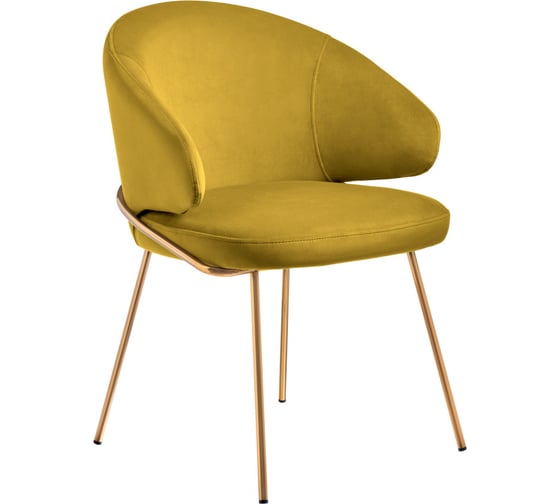 Изображение товара Стул-полукресло BRADEX Emil горчичный с золотыми ножками RF 0844