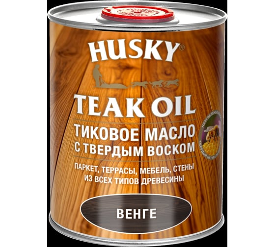 Изображение товара Тиковое масло с твердым воском HUSKY Венге 0.9л 34307