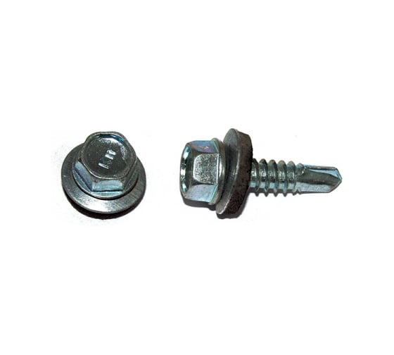 Изображение товара Саморез кровельный КРЕП-КОМП цинк, с шайбой EPDM, PT-3, 4,8х29 К КРЕП-КОМП Средняя фасовка (300шт) ск4829пт3ф