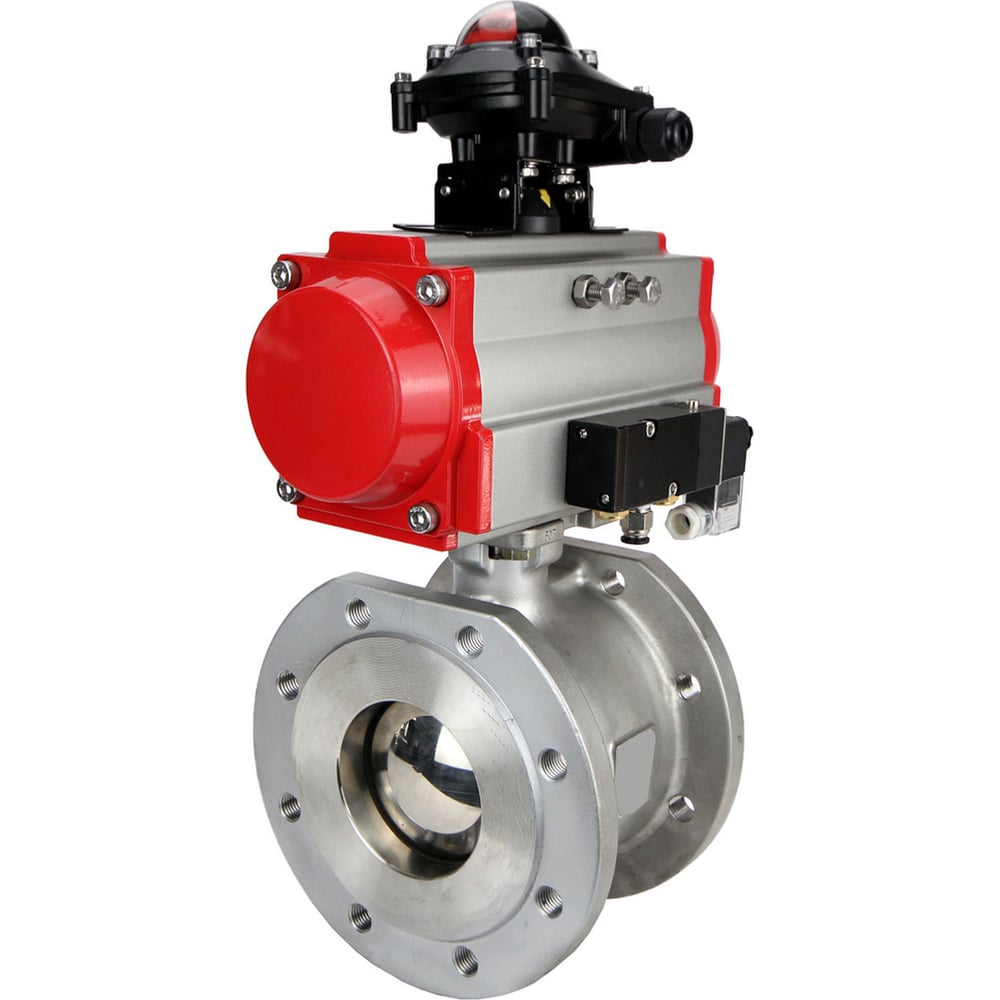 Изображение товара Шаровой кран DN.ru КШмФП 316 200 Ду80 Ру16 пневмопривод для промышленности