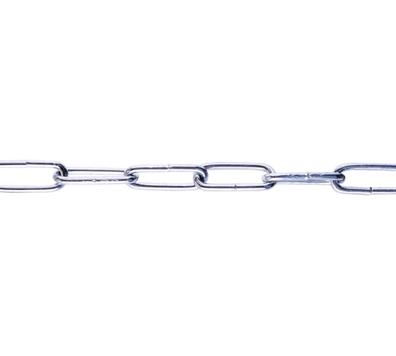 Изображение товара Цепь стальная Госкреп оцинкованная, короткозвеньевая, 6мм (2,5м) подвес (тк=4) 14-0023046