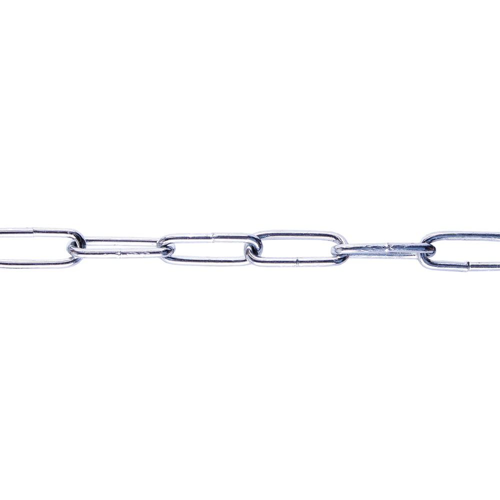 Изображение товара Цепь стальная Госкреп оцинкованная короткозвеньевая 5мм 5м грузоподъемная
