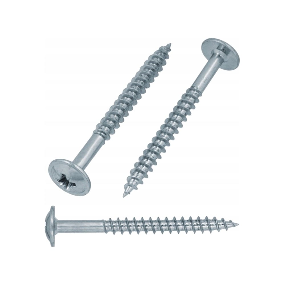 Изображение товара Саморезы КРЕП-КОМП с прессшайбой по дереву 3.8х25 мм белый цинк 1000 шт