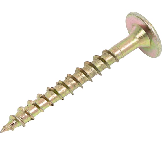 Изображение товара Саморезы КРЕП-КОМП с прессшайбой Torx, по дереву, желтый цинк 6.0х 50 мм ПРОФИ HIMTEX (100 шт) 06050Wh