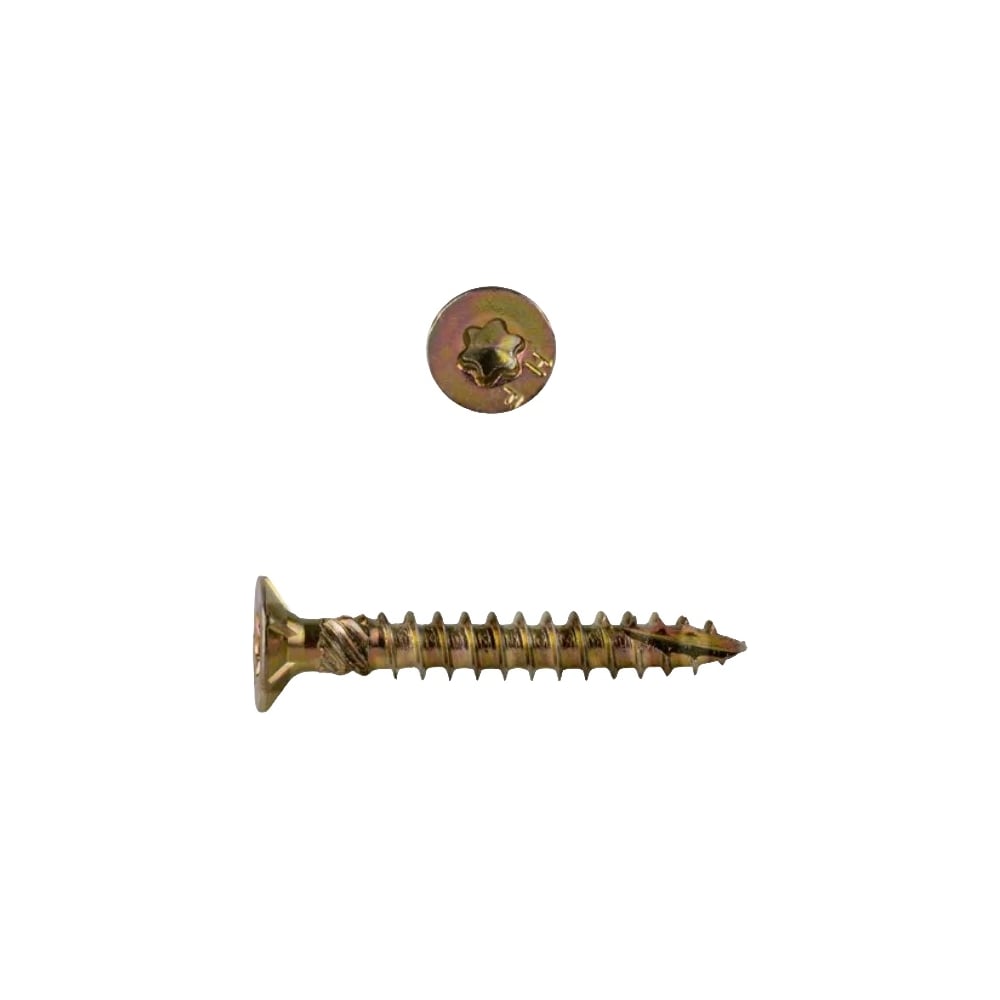 Изображение товара Саморезы конструкционные КРЕП-КОМП потай Torx 4.5х35 мм желтый цинк 200 шт