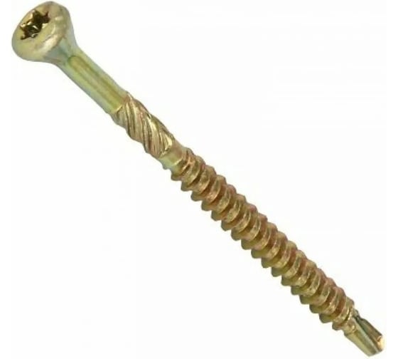 Изображение товара Саморезы для паркета и массивной доски КРЕП-КОМП со сверлом 3,2х30 HIMTEX (500шт) Желтый цинк 3230FSSD