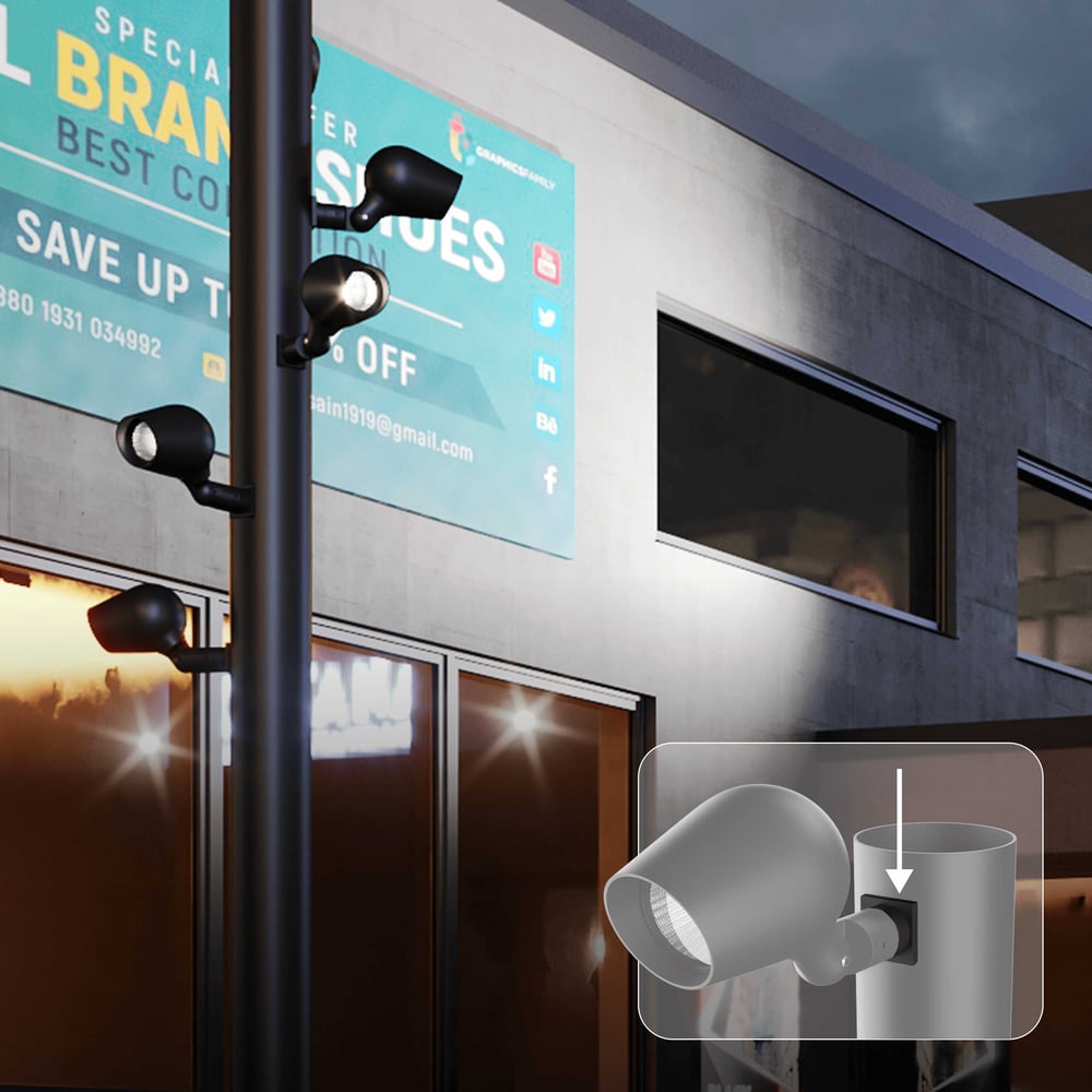 Изображение товара Накладное крепление к опоре скрытого монтажа Geniled для светильника 90900