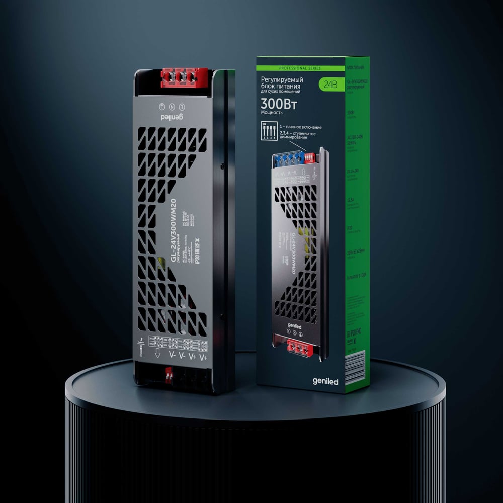 Изображение товара Блок питания Geniled GL-24V300WM20 для светодиодных лент