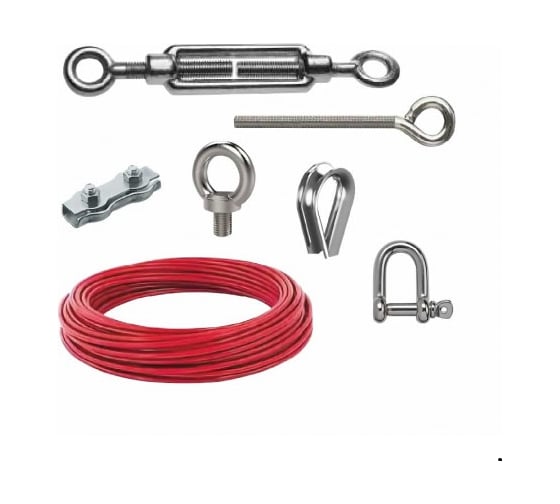 Изображение товара Комплект для монтажа троса ТЕКО УКПР2.900-02 (длина троса 3,1 метра), 00-00065040